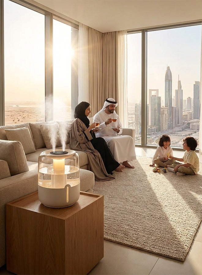 "تاقومارت أجهزة ترطيب الهواء لغرف النوم، جهاز ترطيب هواء كبير الحجم بسعة 6.8 لتر يعمل بتقنية الرذاذ البارد مع إضاءة ليلية، سهل التعبئة والتنظيف، أجهزة ترطيب هواء هادئة تعمل بالموجات فوق الصوتية للمنزل، الغرف الكبيرة، غرف الأطفال والنباتات - Image 2